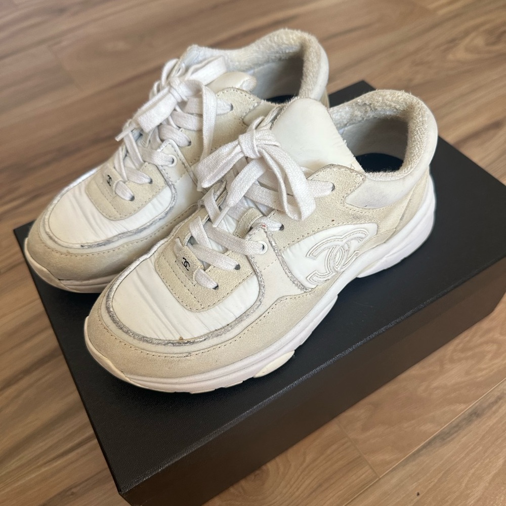 White Chanel sneakers